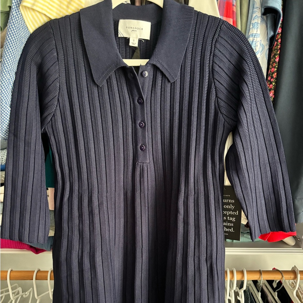 Pomander Place Navy Ribbed Knit Landry Dress from Tuckernuck